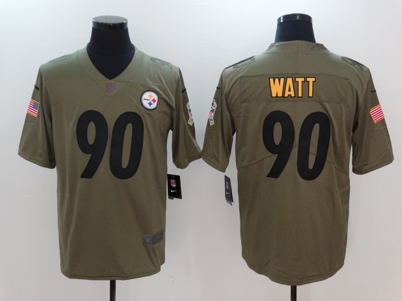 Men's Pittsburgh Steelers T.J. Watt #90 Brown Jersey